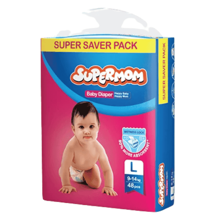 Supermom Baby Diaper Large 4+1 pcs